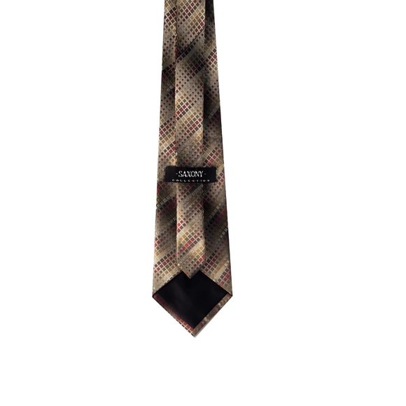 Saxony Collection Micro Check Pattern Necktie - Picture 2 of 2